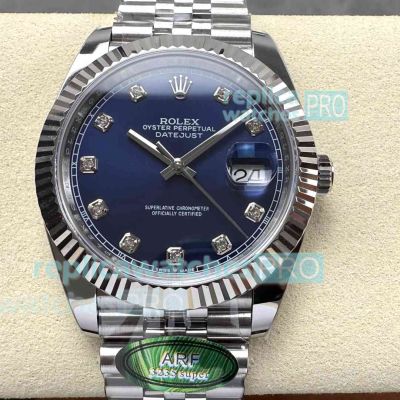 ARF Swiss Replica Rolex Datejust II 41mm Blue Dial Stainless Steel Watch 